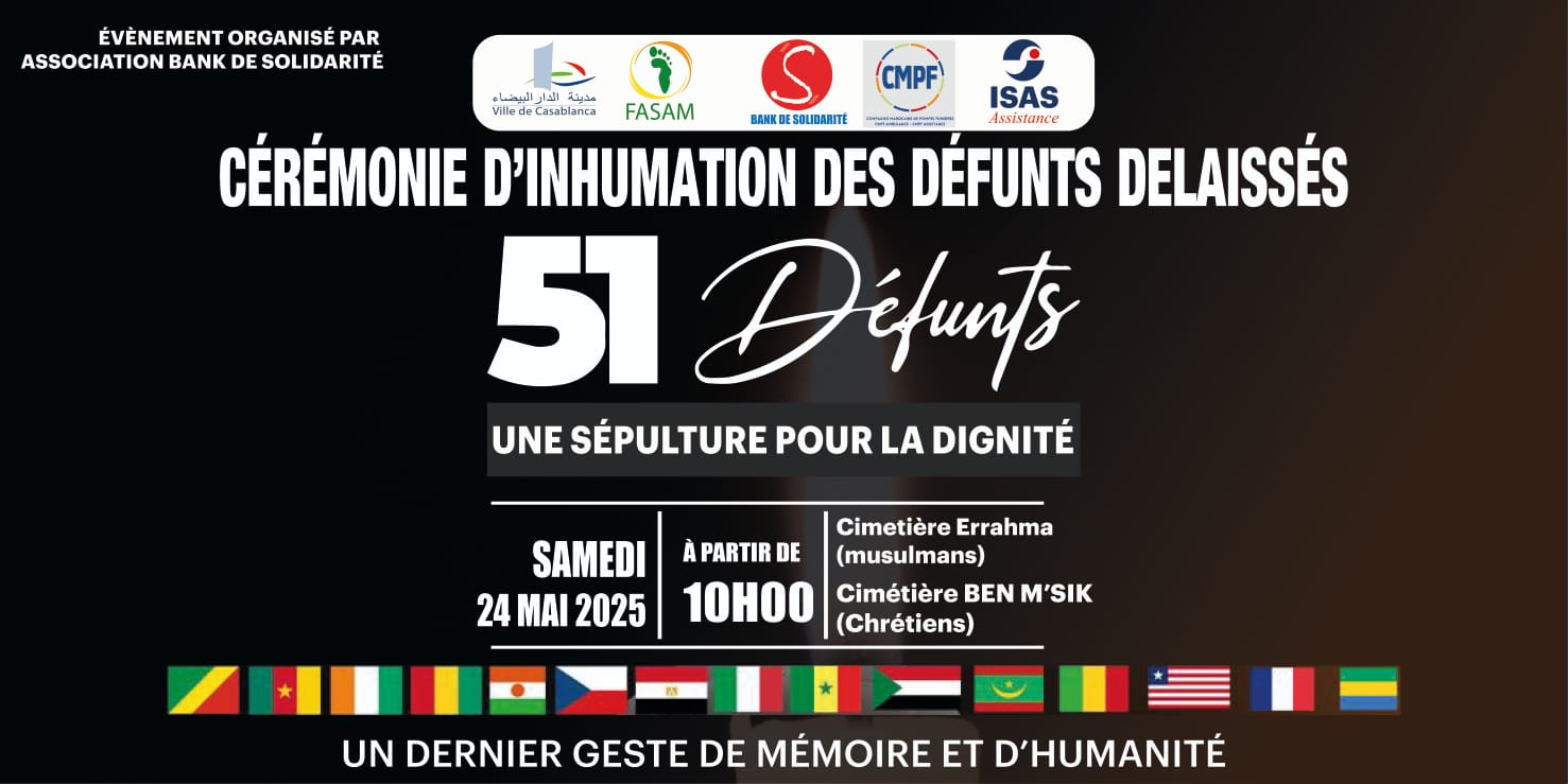 Casablanca rend hommage à 51 indigents de 16 nationalités : une inhumation digne sous le signe de la solidarité